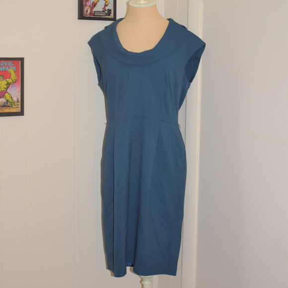 Calvin Klein Dresses & Skirts - Calvin Klein Teal Blue Sleeveless Sheath Dress